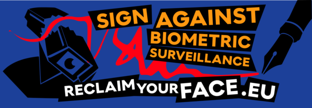 Sign against biometric surveillance