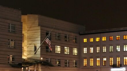 Photo von der US-Botschaft in Berlin